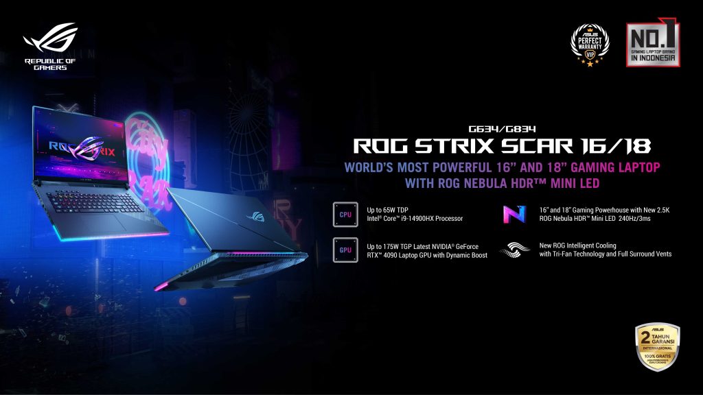 ROG Strix Scar 16, Laptop Terbaik untuk Para Gamer